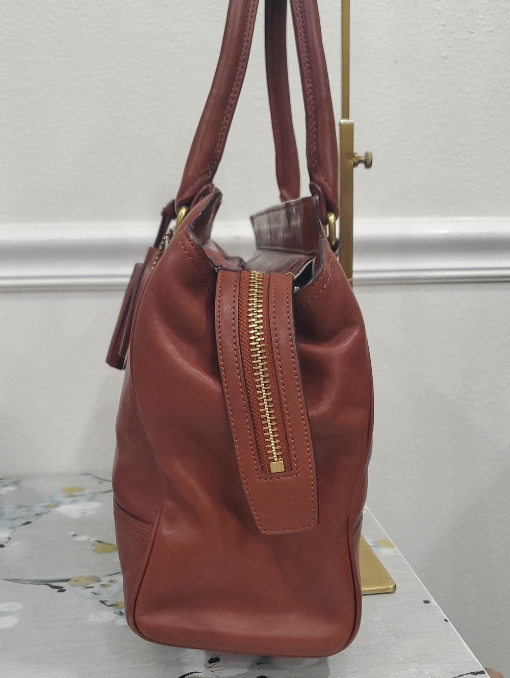 Coach Legacy Candace Large Brown Leather Carryall Handbag🤎💛 - Picture 6 of 16